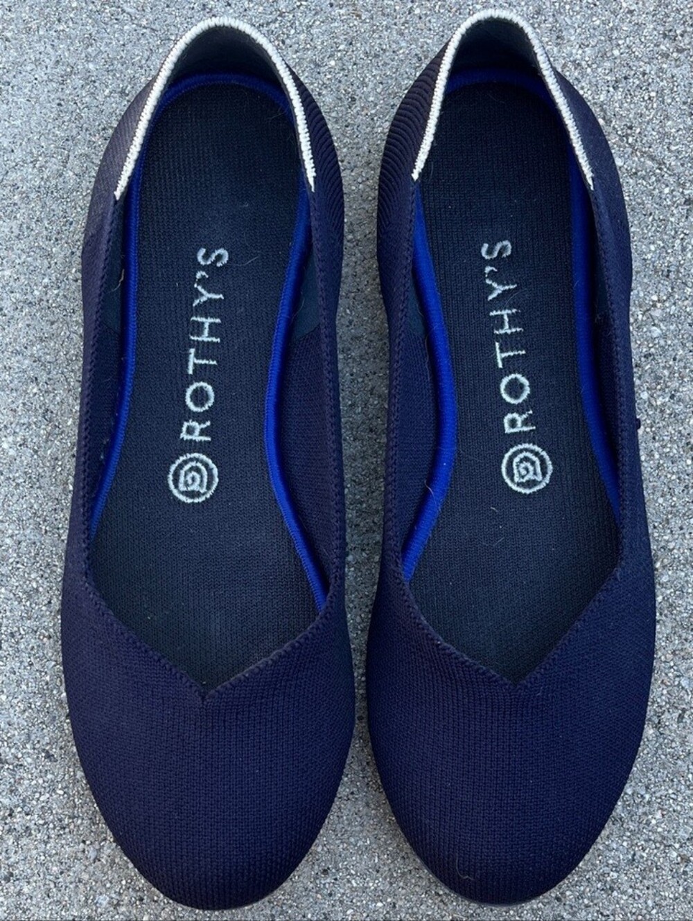 Rothy’s The Flat Maritime Navy Blue Round Toe Ballet Flats Size 9.5